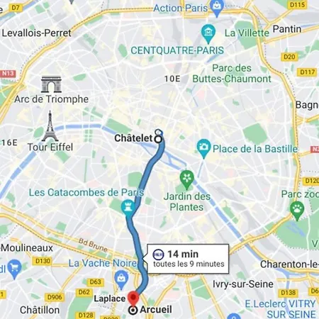 Lumineux A Arcueil-cachan 公寓